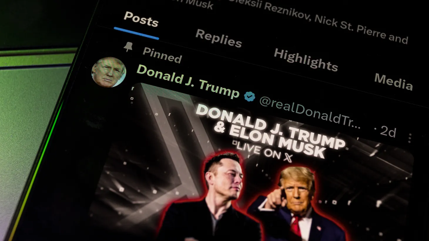 Trump and Mush on X.